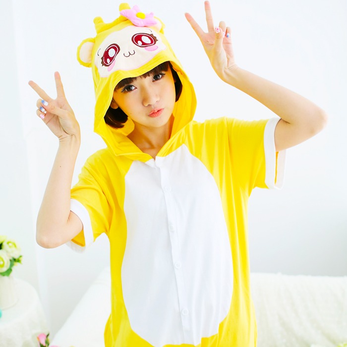 반팔동물잠옷 -원숭이 몽키 SIZE(S M L XL) 남여공용 커플 캐릭터잠옷 여름 면 파자마파티 동물옷