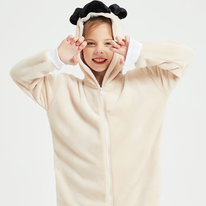 [지퍼형] 샤페이 동물잠옷 강아지 캐릭터 어린이 아동 키즈 유아 아이 초등학생 사계절 파자마 파티 이벤트 행사 코스튬 코스프레 수면 잠옷 의상
