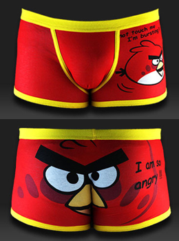 Angry Birds Red drawers 앵그리버드 레드 드로즈/남성사각팬티/남성드로즈/남성속옷/남자사각팬티/남성빅사이즈사각팬티/남성빅사이즈속옷