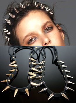 stud hair band &amp; necklace &amp; bracelet  스터드 찡 유니크 머리띠 트렌드 트랜드 헤어장식 헤어밴드 패션